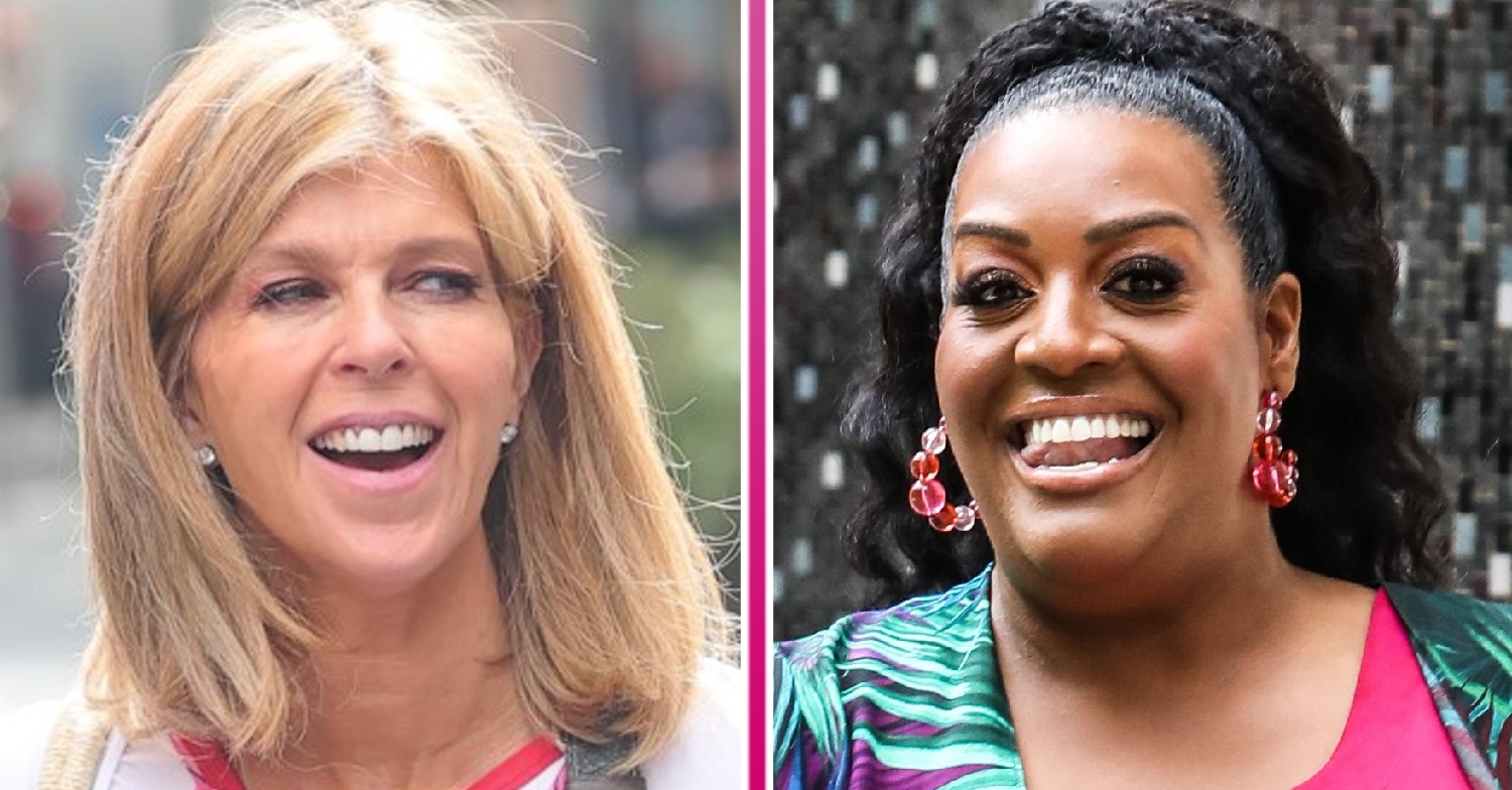 Kate Garraway and Alison Hammond smiling outside studios