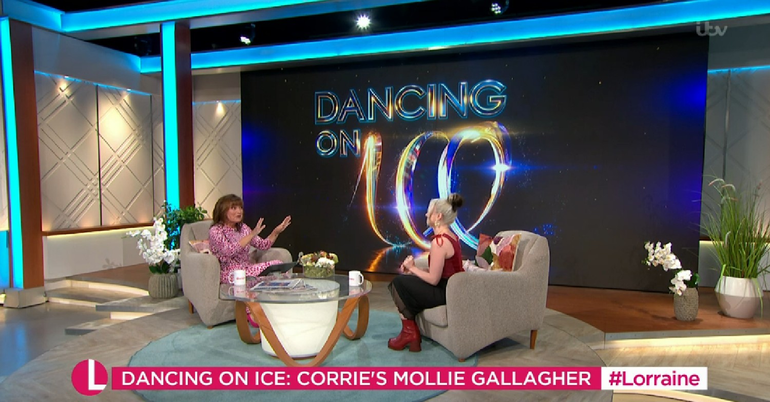Lorraine Kelly speaking to Dancing On Ice 2023 star Mollie today