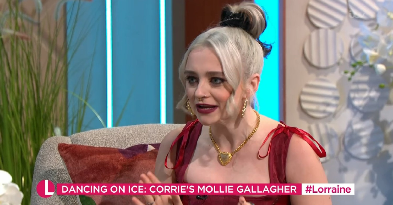 Mollie Gallagher speaking about Dancing On Ice 2023 on Lorraine today