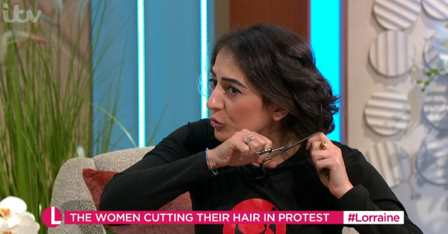 Elika cut her hair live on Lorraine