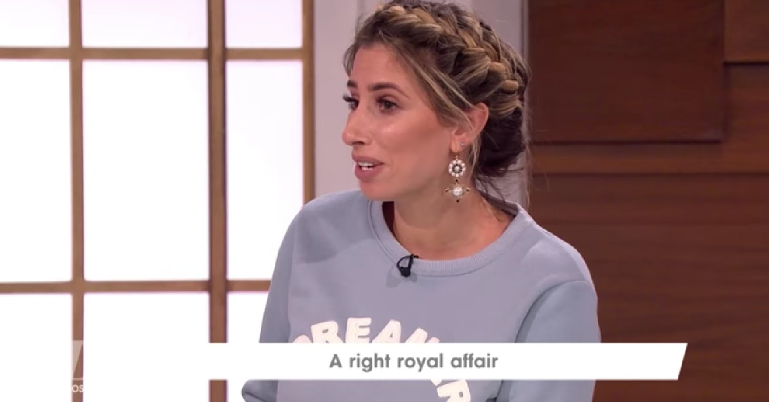 Stacey Solomon with her hair up on Loose Women
