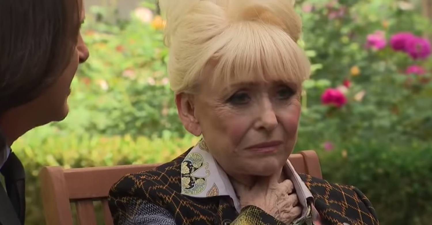 Scott Mitchell sits with Barbara Windsor