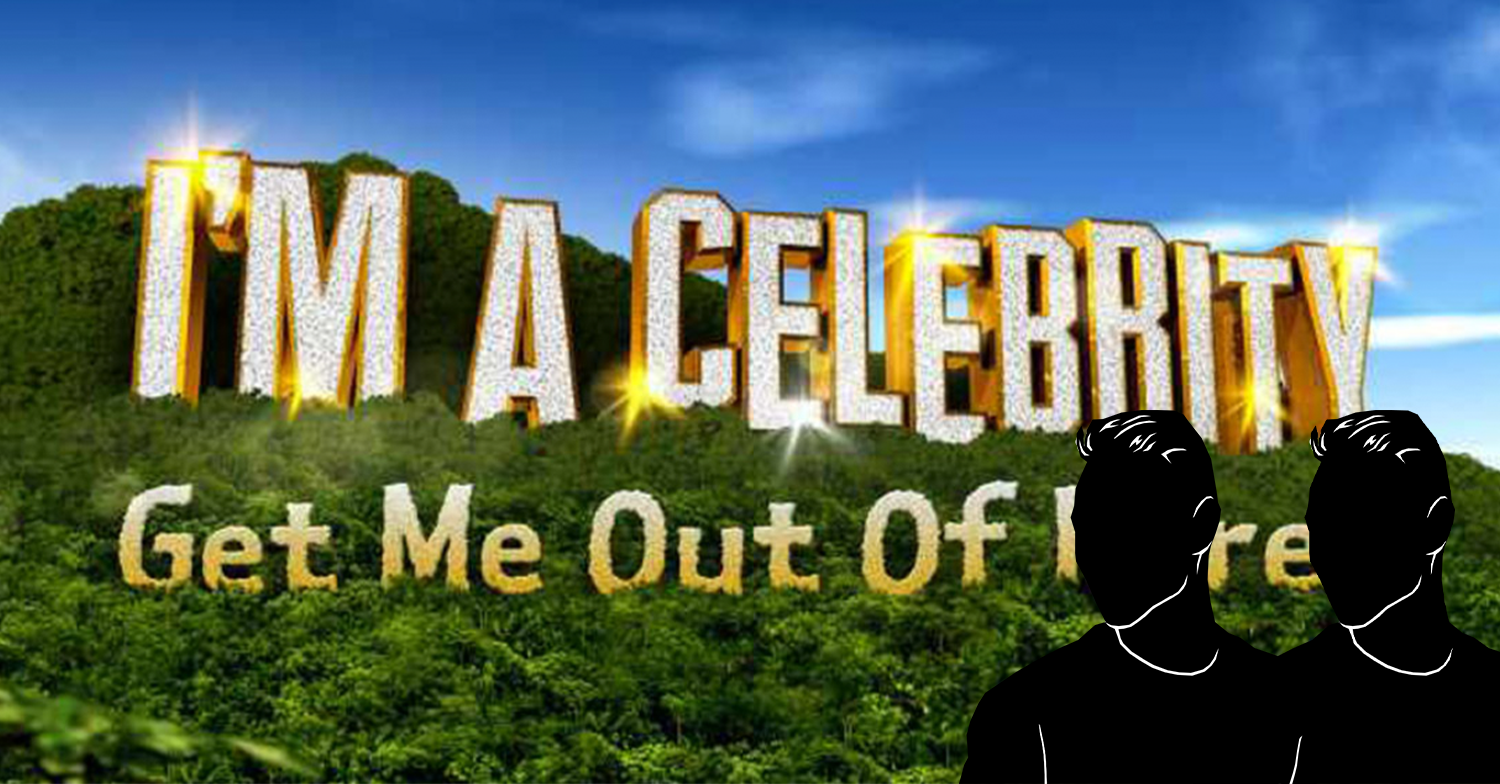 I'm A Celebrity logo and two shadows