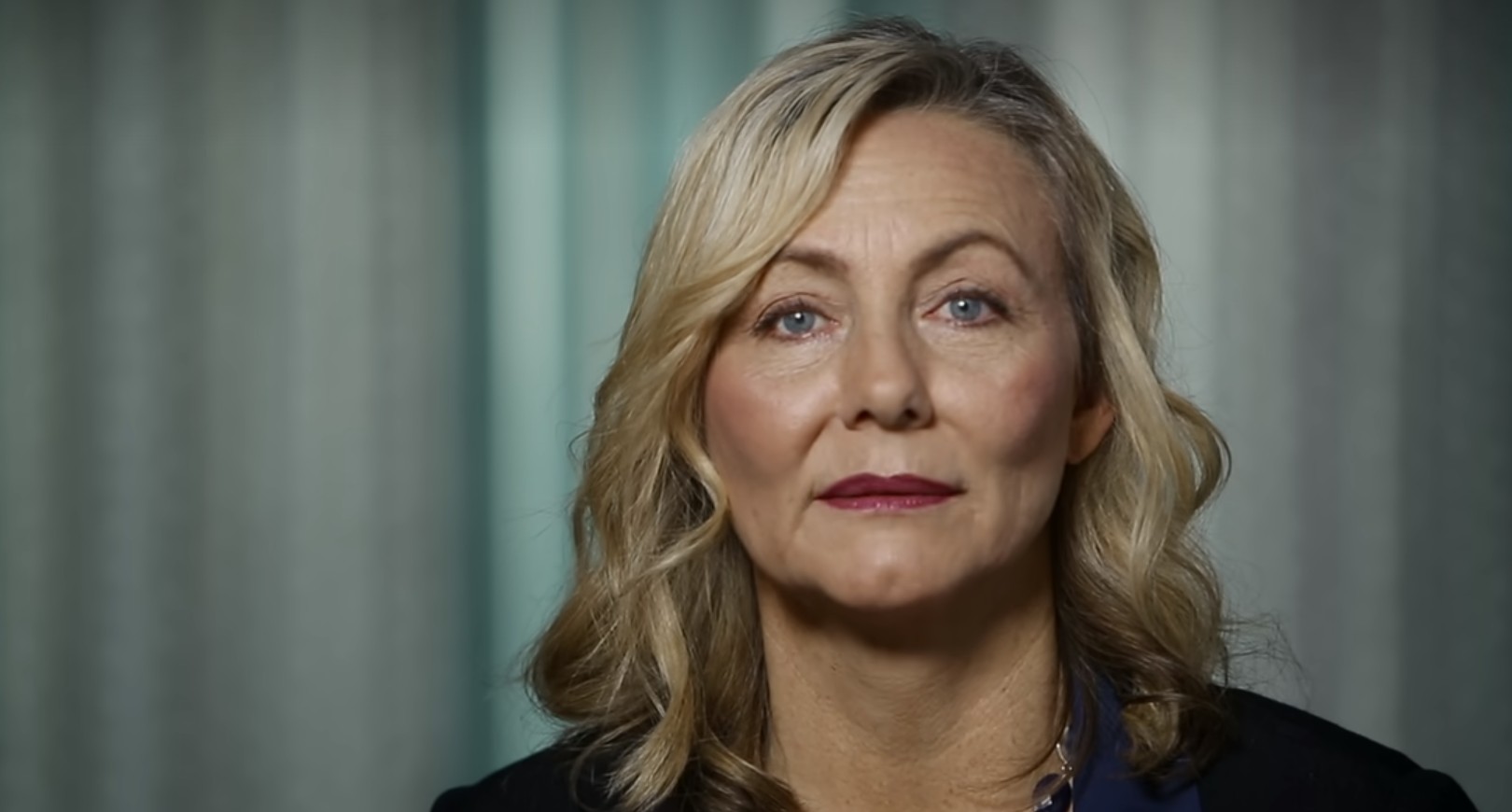 Jan Broberg in Abducted in Plain Sight, she looks up with a small smile in an interview