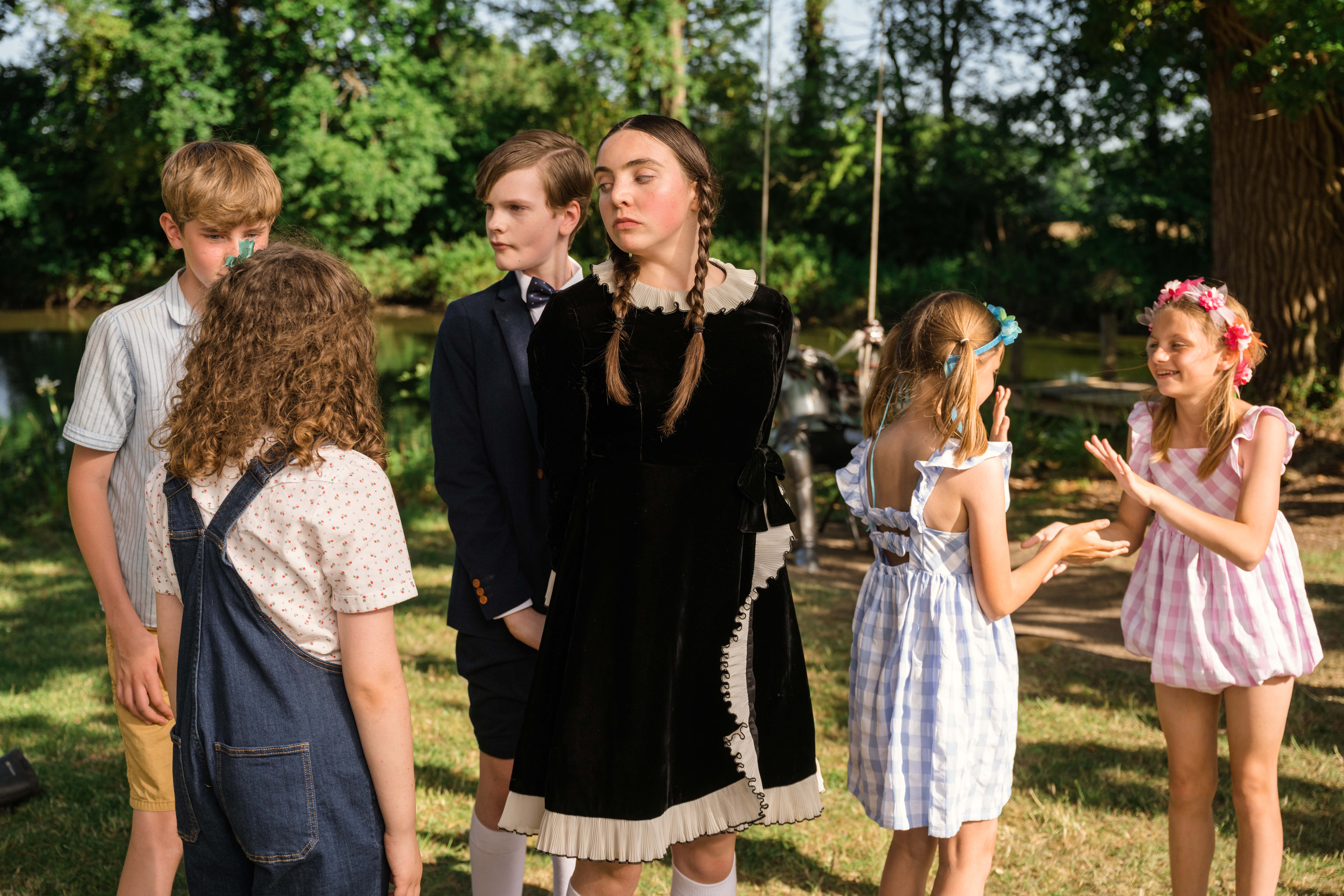 The Larkins series 2 cast: Hector Bateman and Lucy Allix looking smug on The Larkins