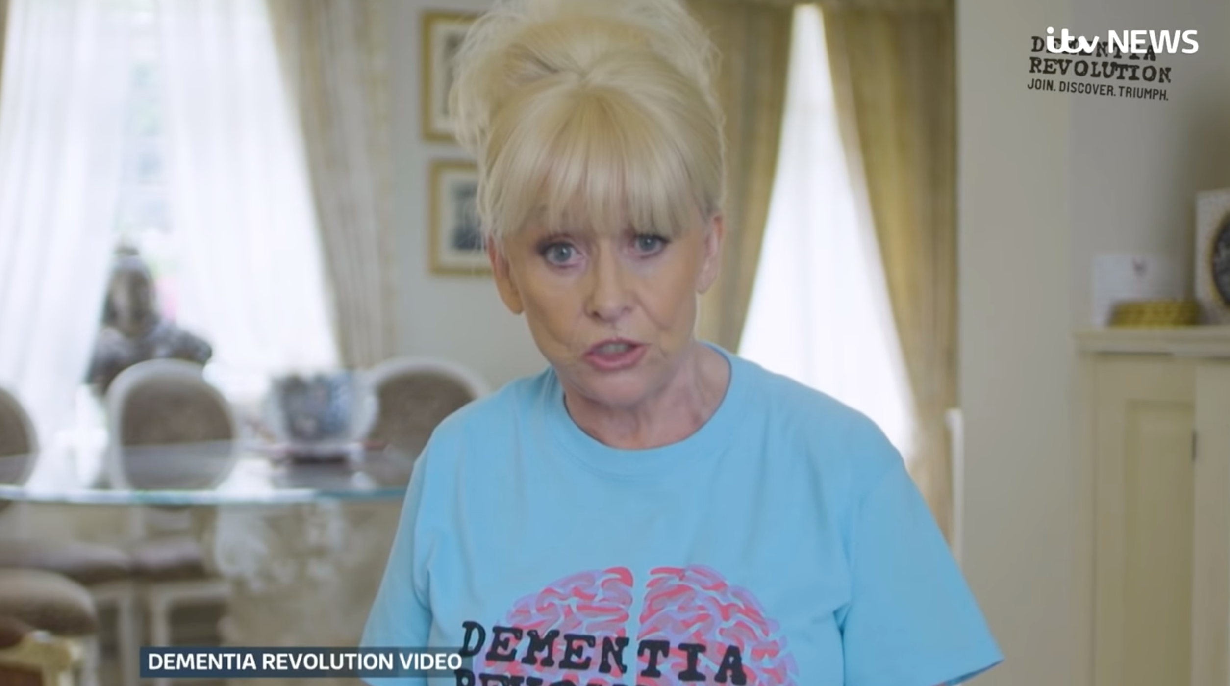 Barbara Windsor talking to camera