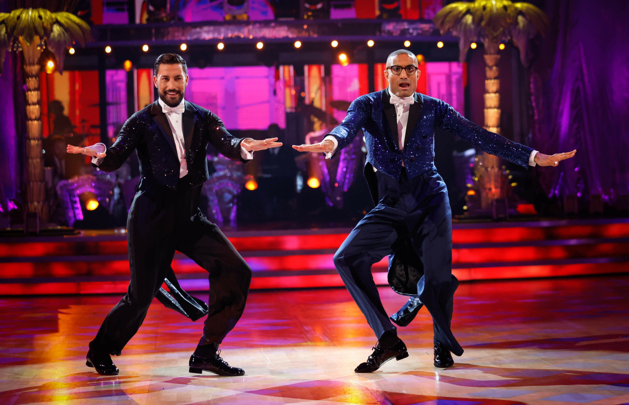 Strictly stars Giovanni and Richie dancing the quickstep