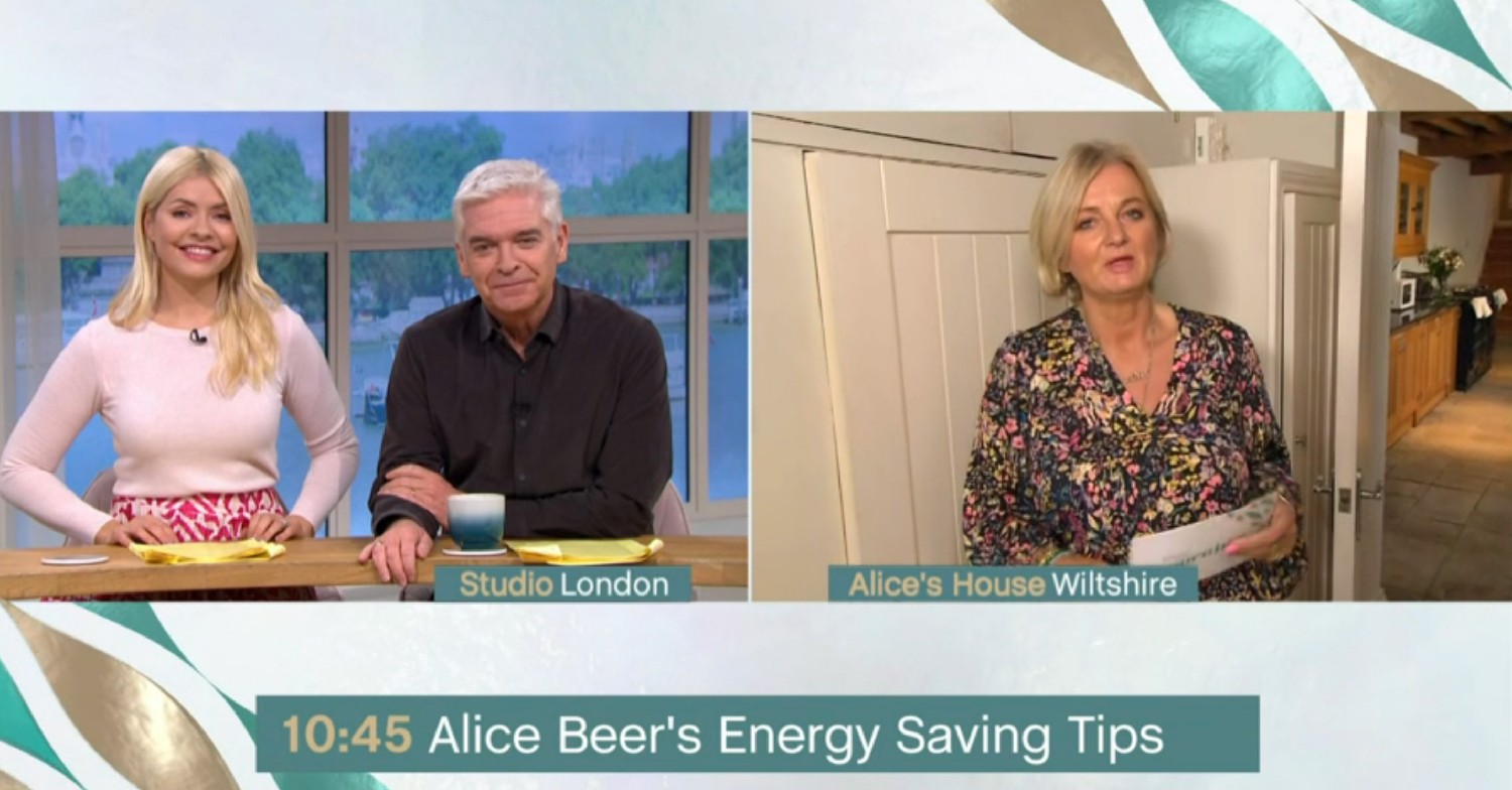 Holly Willoughby and Phillip Schofield speaking to Alice Beer on This Morning today