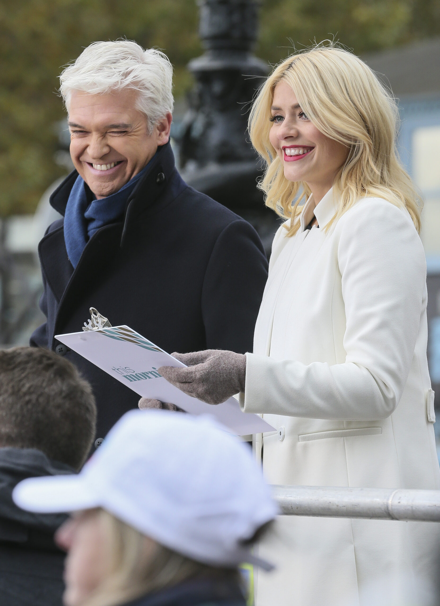 Holly and Phil smiling and laughing