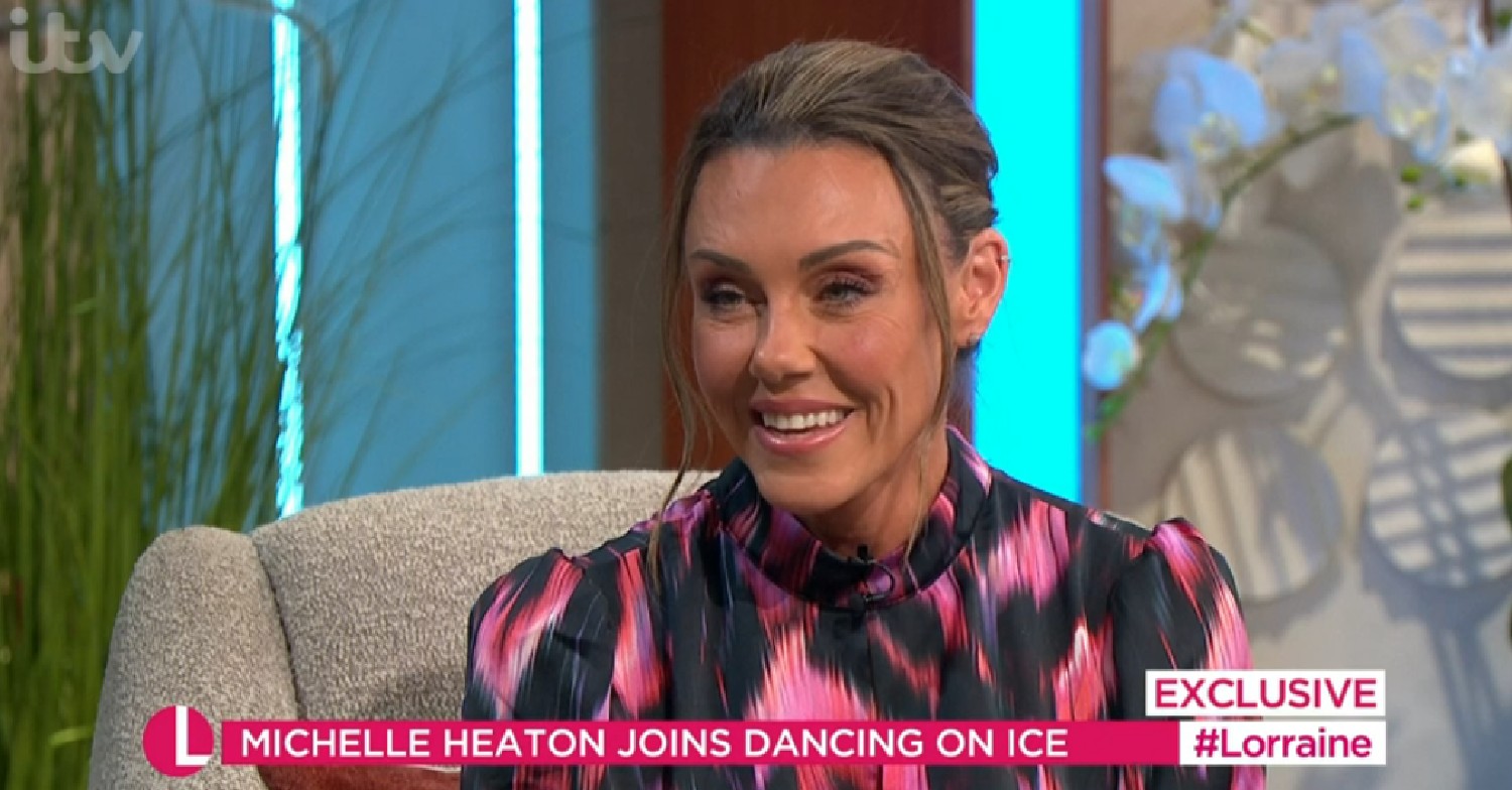 Michelle Heaton smiling during interview on Lorraine