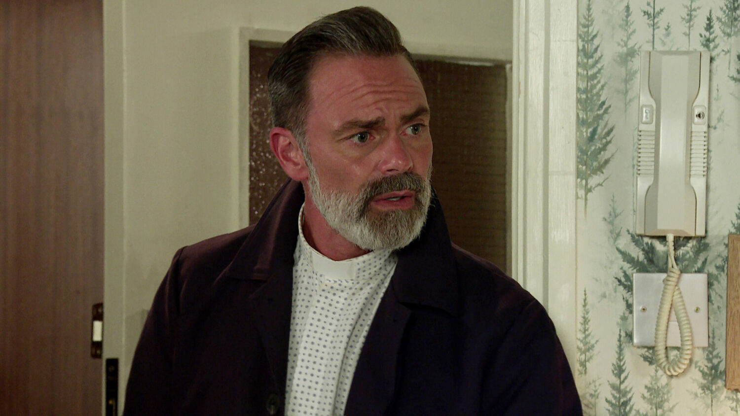 Billy looks worried on Coronation Street