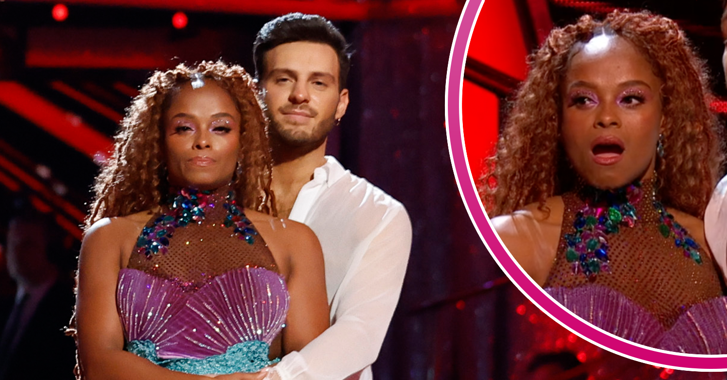 Fleur East and Vito from Strictly in the dance off looking upset