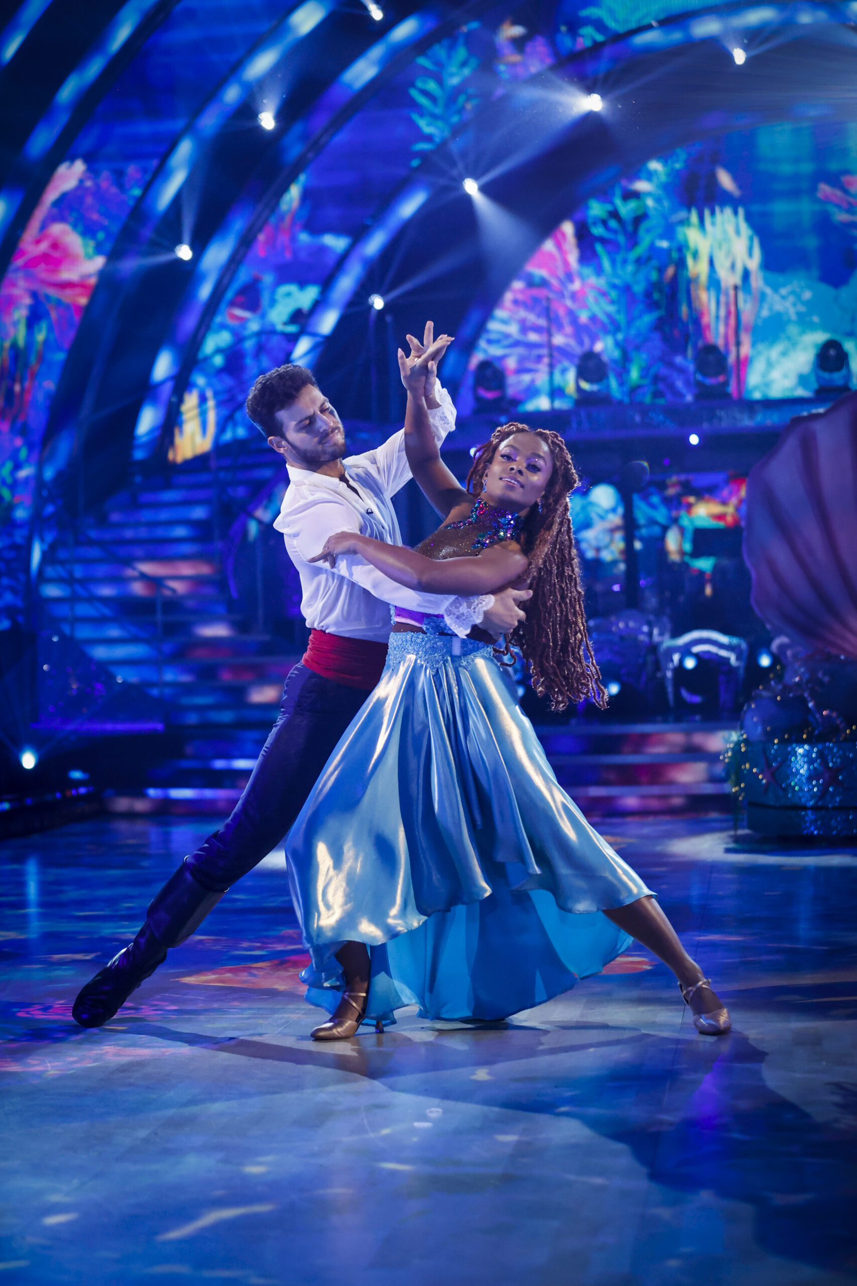 Fleur East dancing to the Little Mermaid on Strictly