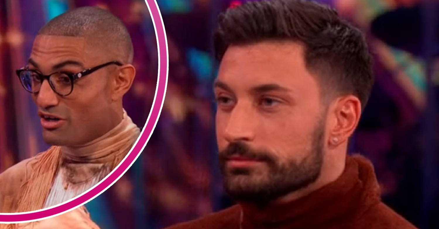Richie Anderson and Giovanni Pernice looking sad on Strictly reults show