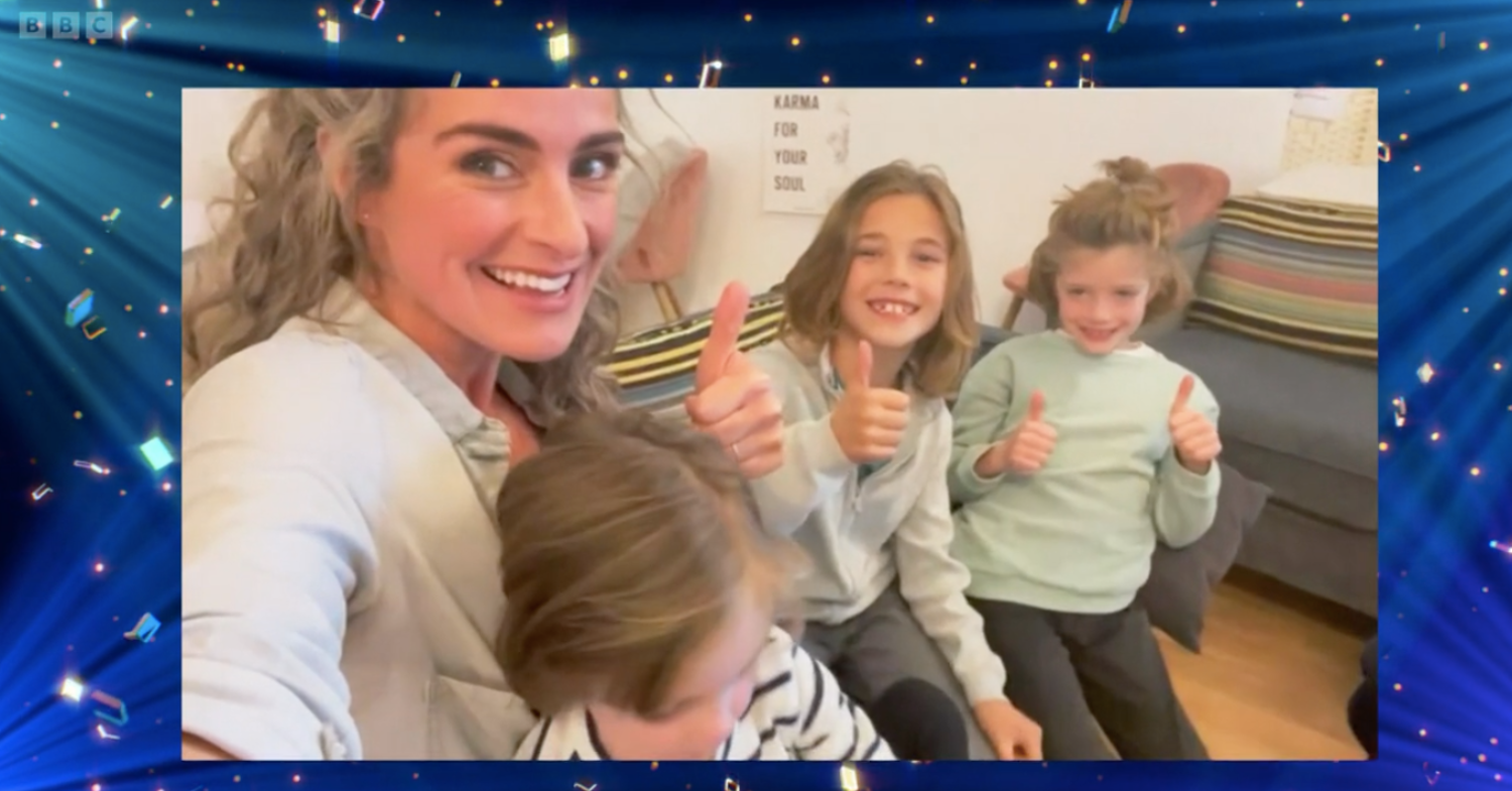 James Bye children and wife send message on Strictly It Takes Two