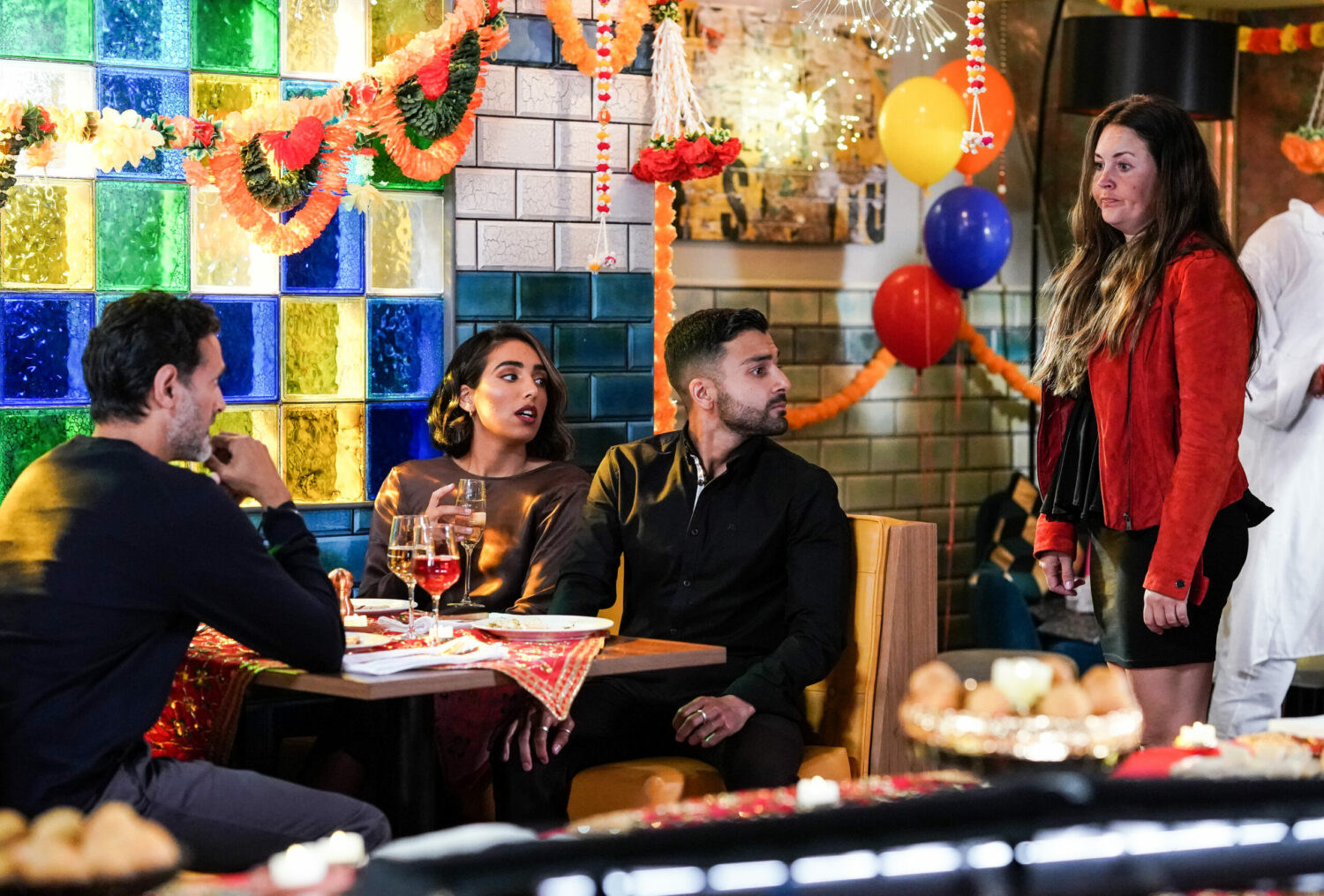 Nish, Ash, Vinny and Stacey at the Diwali party