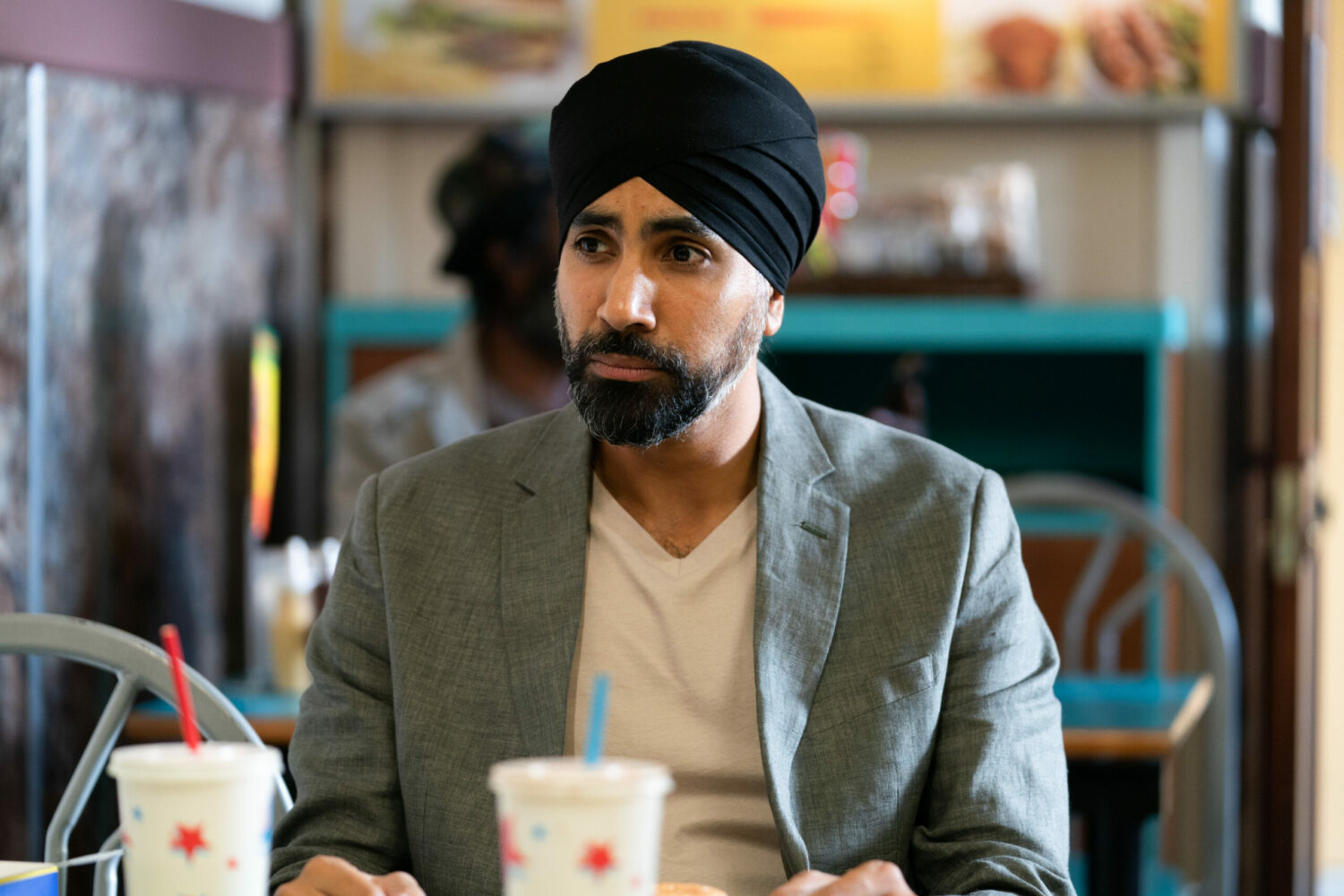EastEnders: Kheerat Panesar looks pained as he talks to Nugget