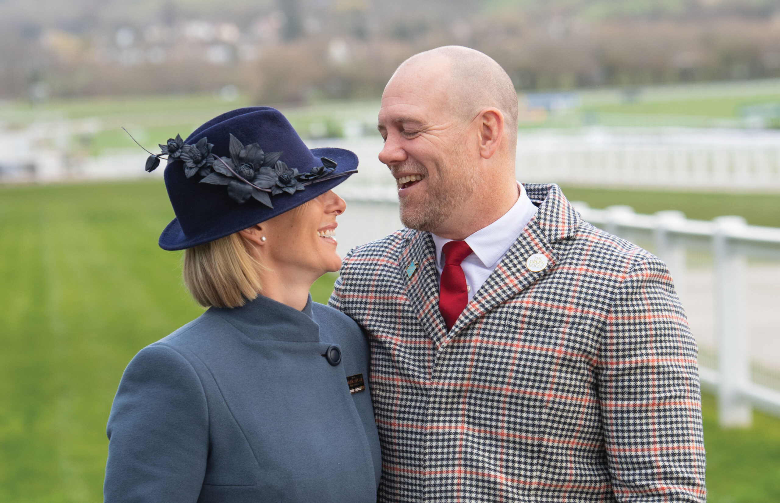 Mike Tindall smiling with his wife, Zara