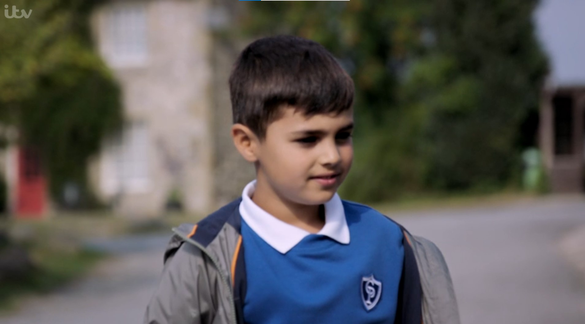 Emmerdale Johnny Woodfield looks pleased