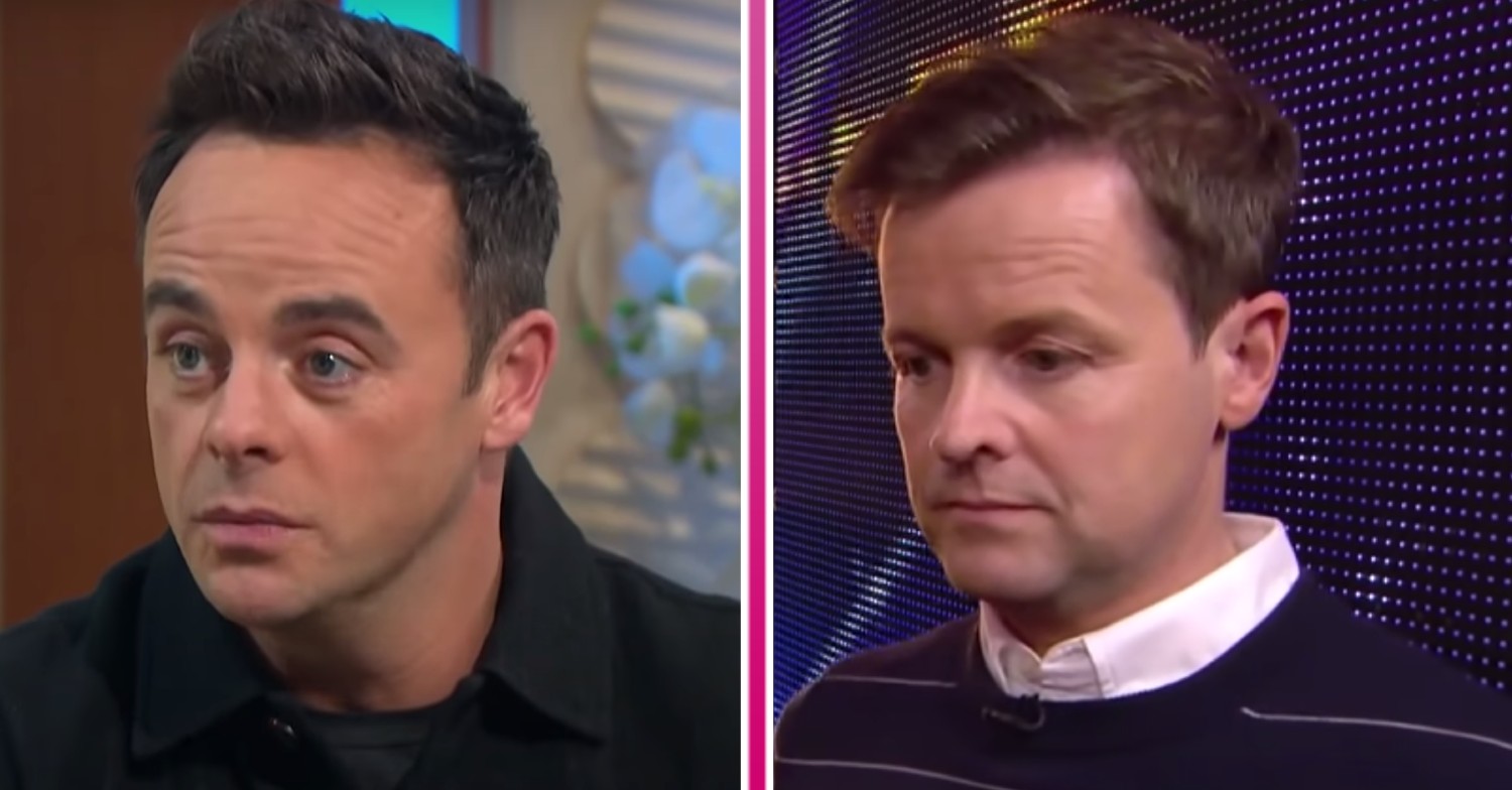 Ant and Dec, both affected by illness at the moment, both look sad