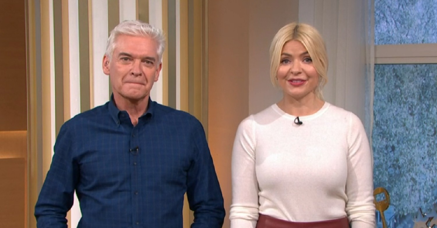 Phillip Schofield and Holly Willoughby smiling on This Morning today
