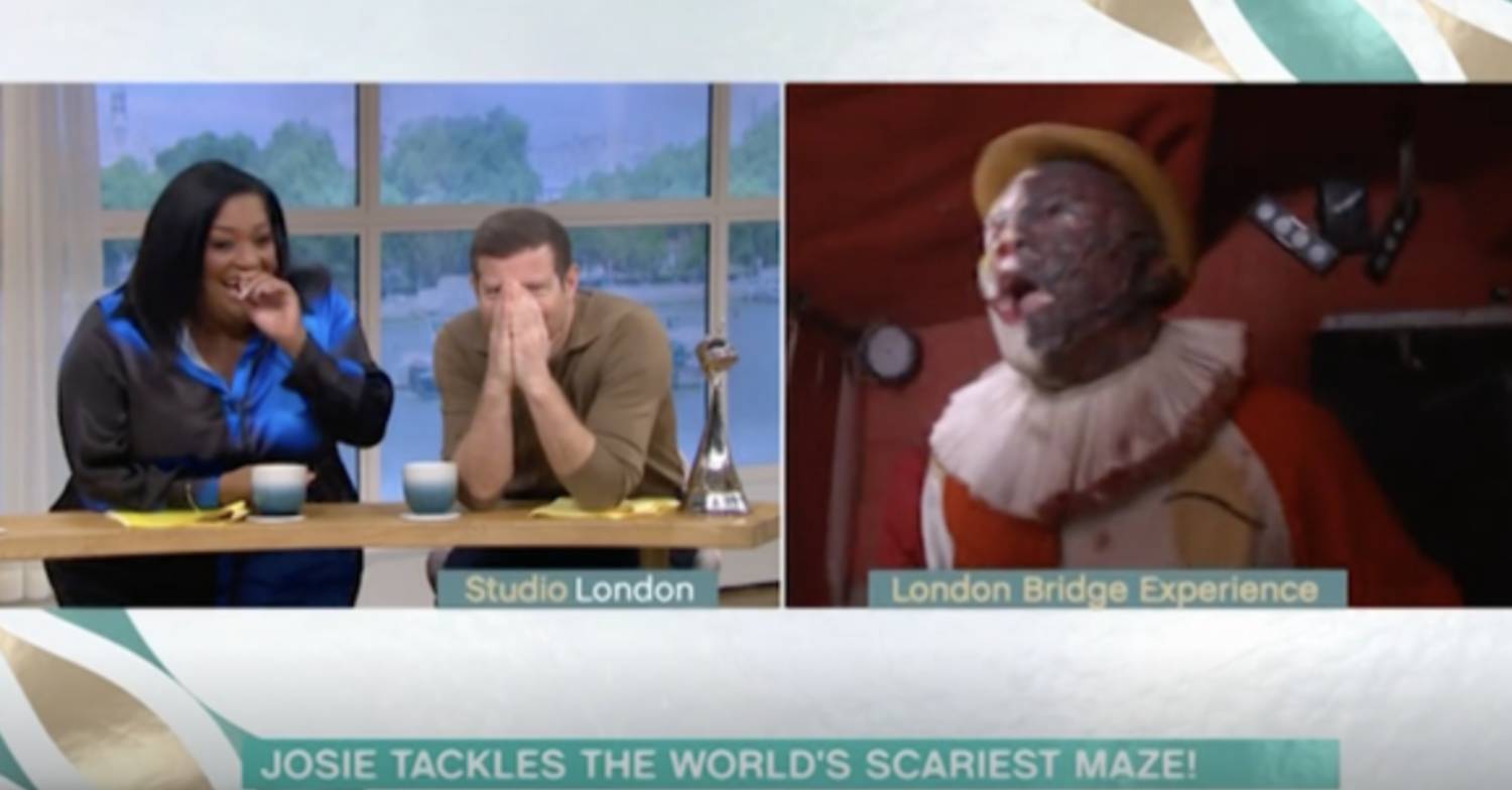 Josie Gibson was in a maze during This Morning today