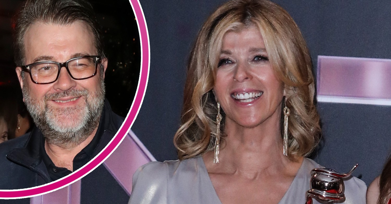 Kate Garraway smiling at NTAs and husband Derek smiling at event