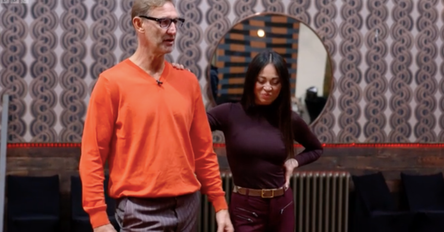 Tony Adams and Katya Jones during rehearsals for Strictly