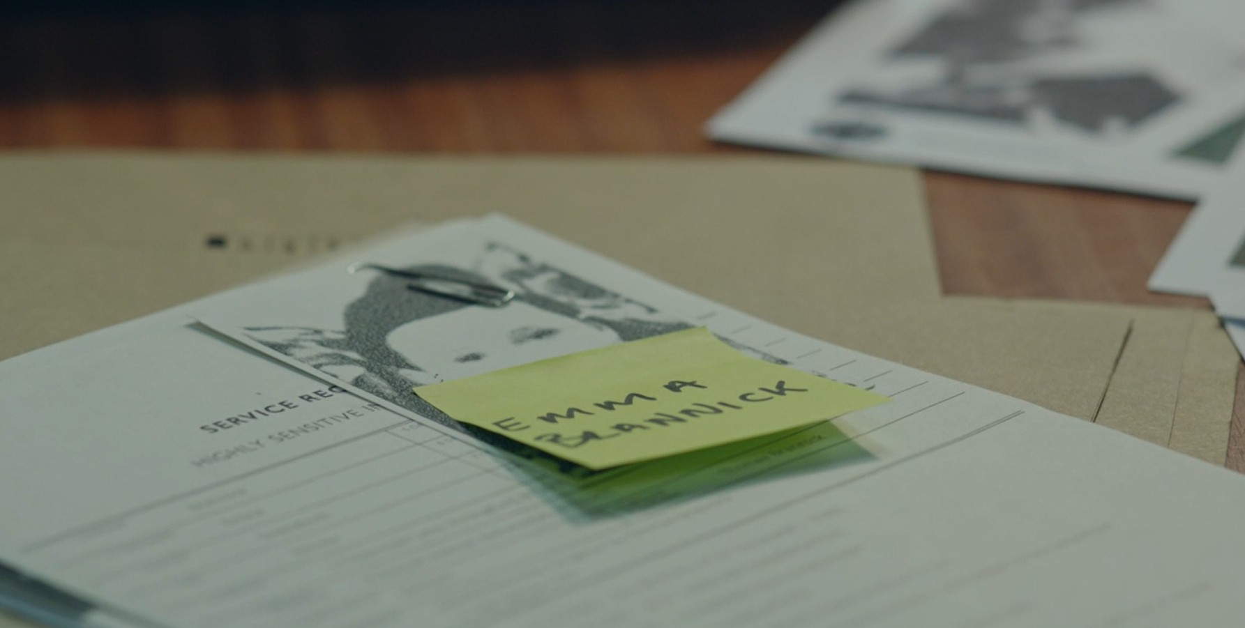 Emma Brannick's file on Bloodlands, she appears in a black and white photo