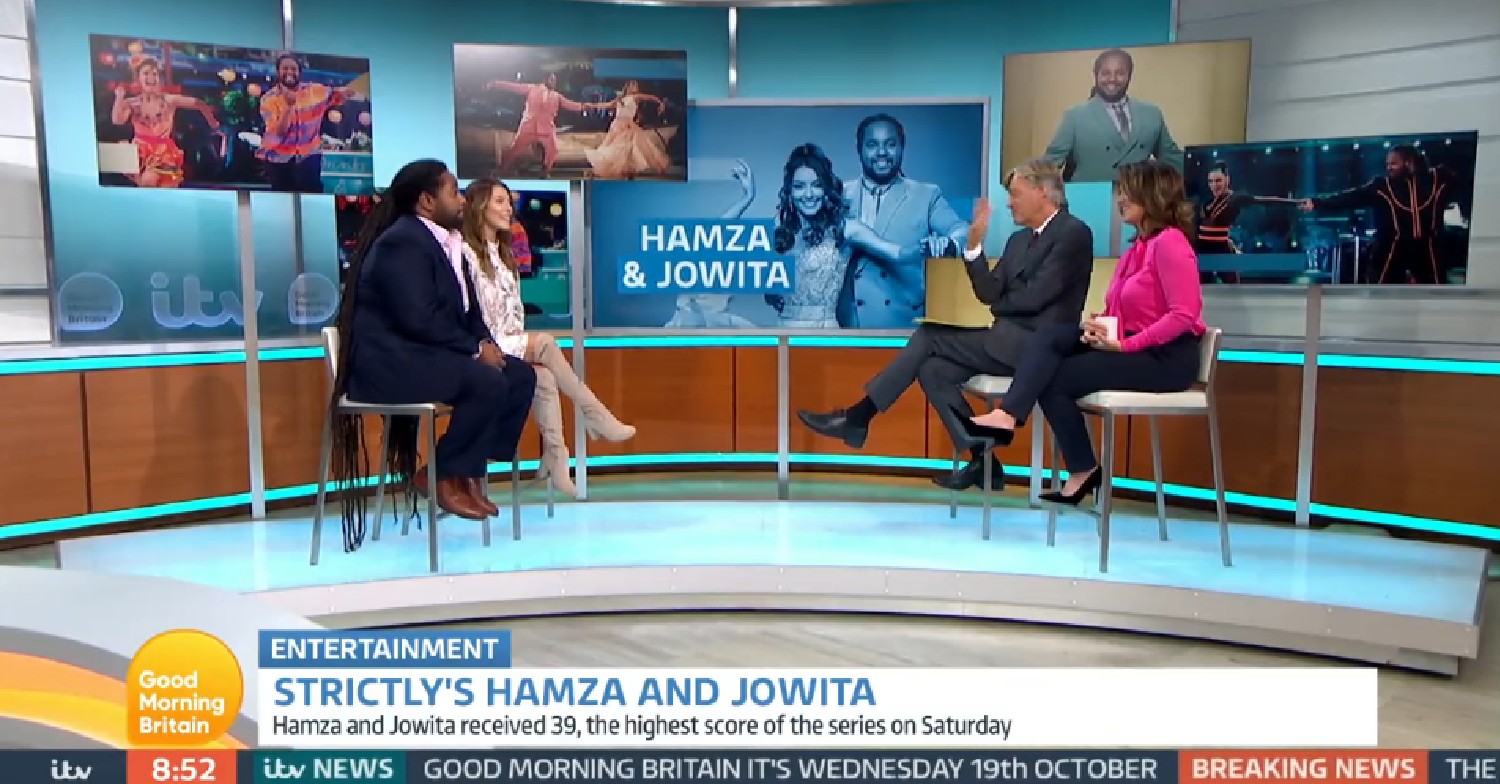 Strictly stars Hamza Yassin and Jowita on GMB today with Richard and Susanna