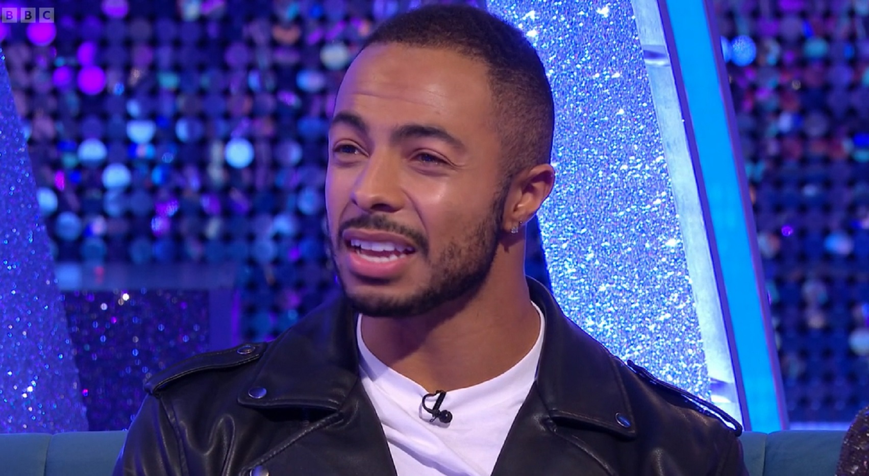 Tyler West frowns on Strictly It Takes Two