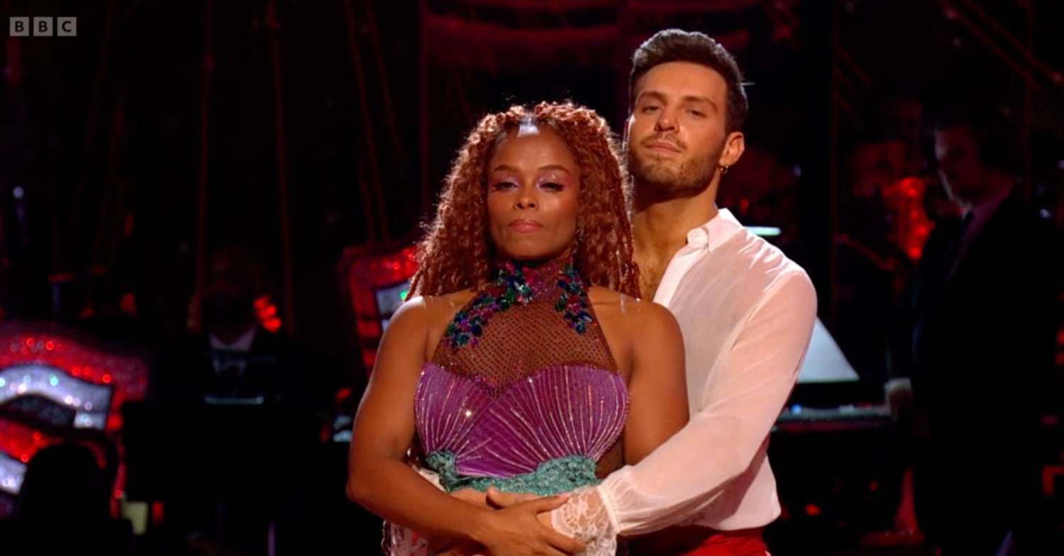 Fleur East and Vito Coppola in the Strictly dance-off