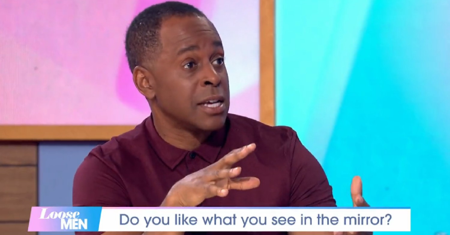Andi Peters explaining his point on Loose Men on ITV