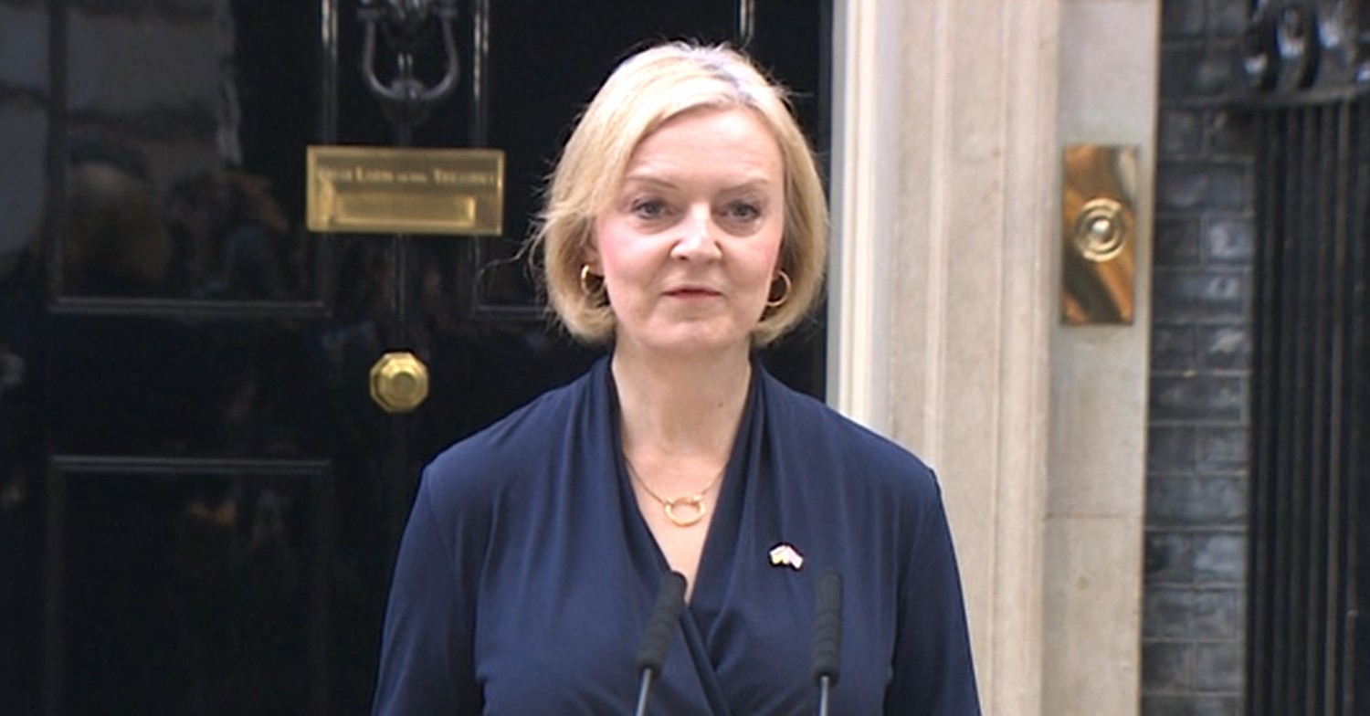 Prime Minister Liz Truss outside Downing Street