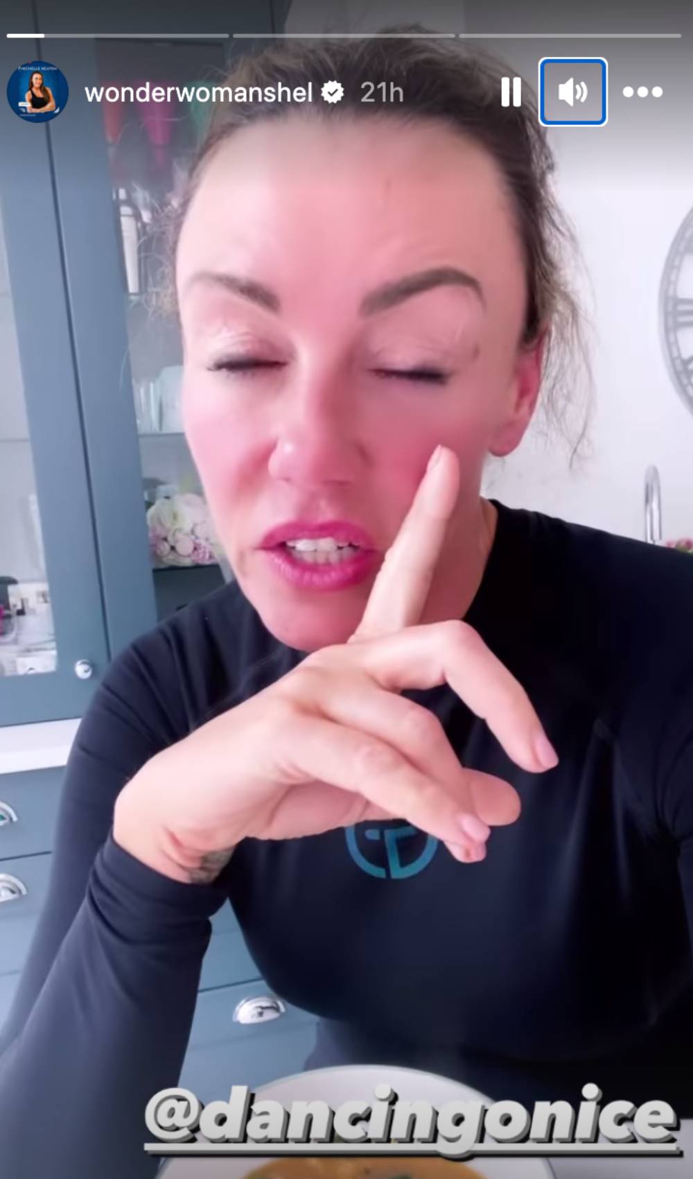 Michelle Heaton, soon to appear on Dancing On Ice, addresses Instagram fans about her eye