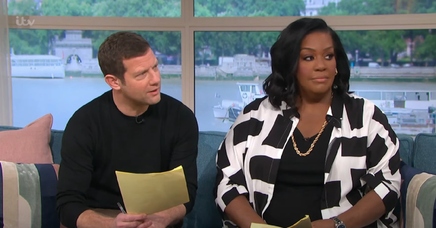 Dermot O'Leary and Alison Hammond look serious on This Morning today
