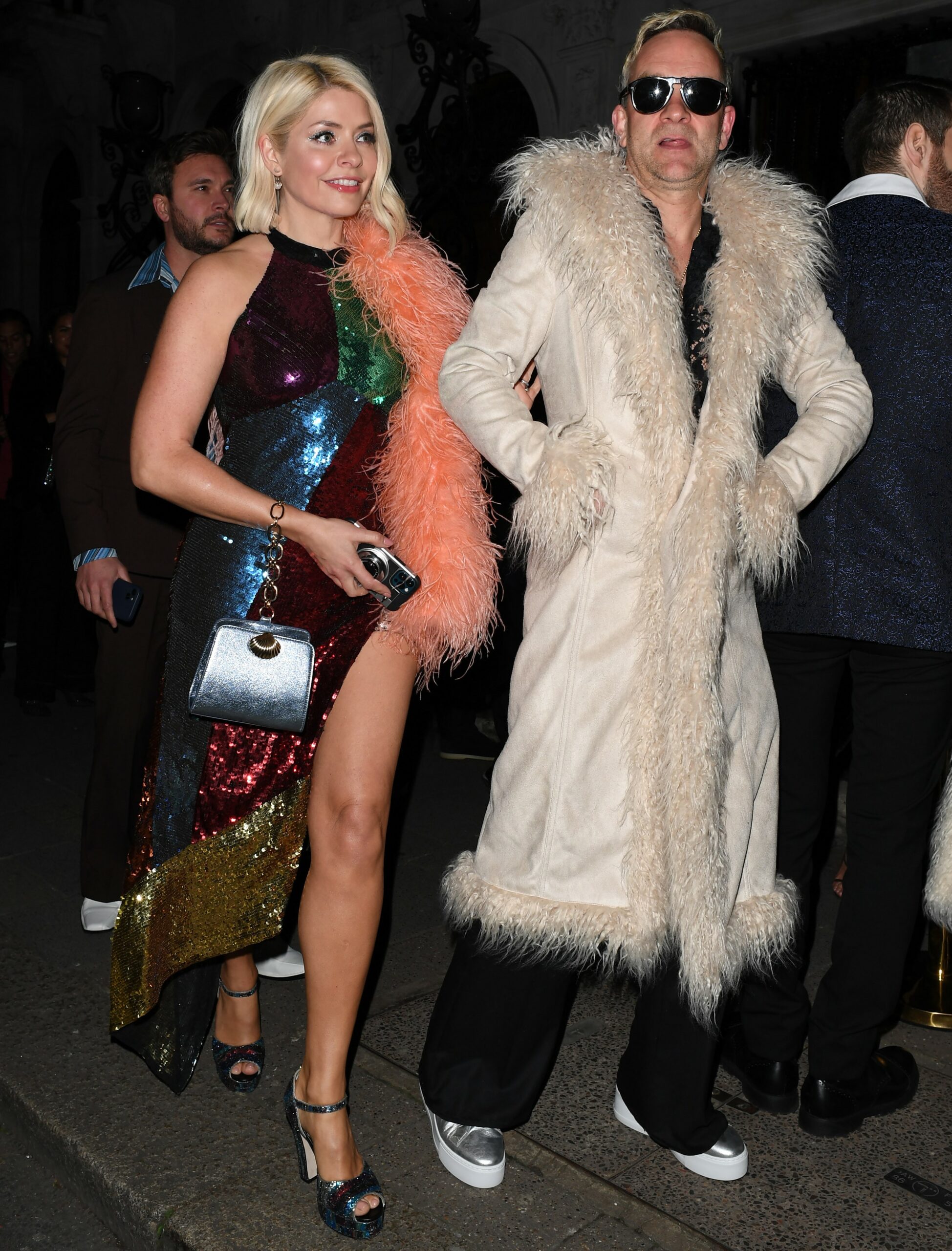 Holly Willoughby and Dan Baldwin during night out