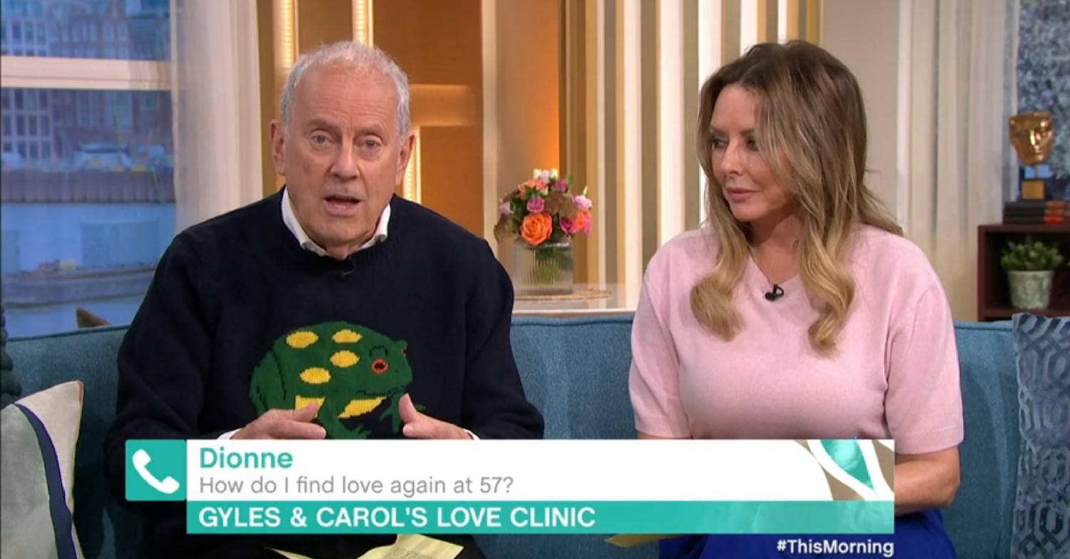 Carol Vorderman on Gyles Brandreth on This Morning today