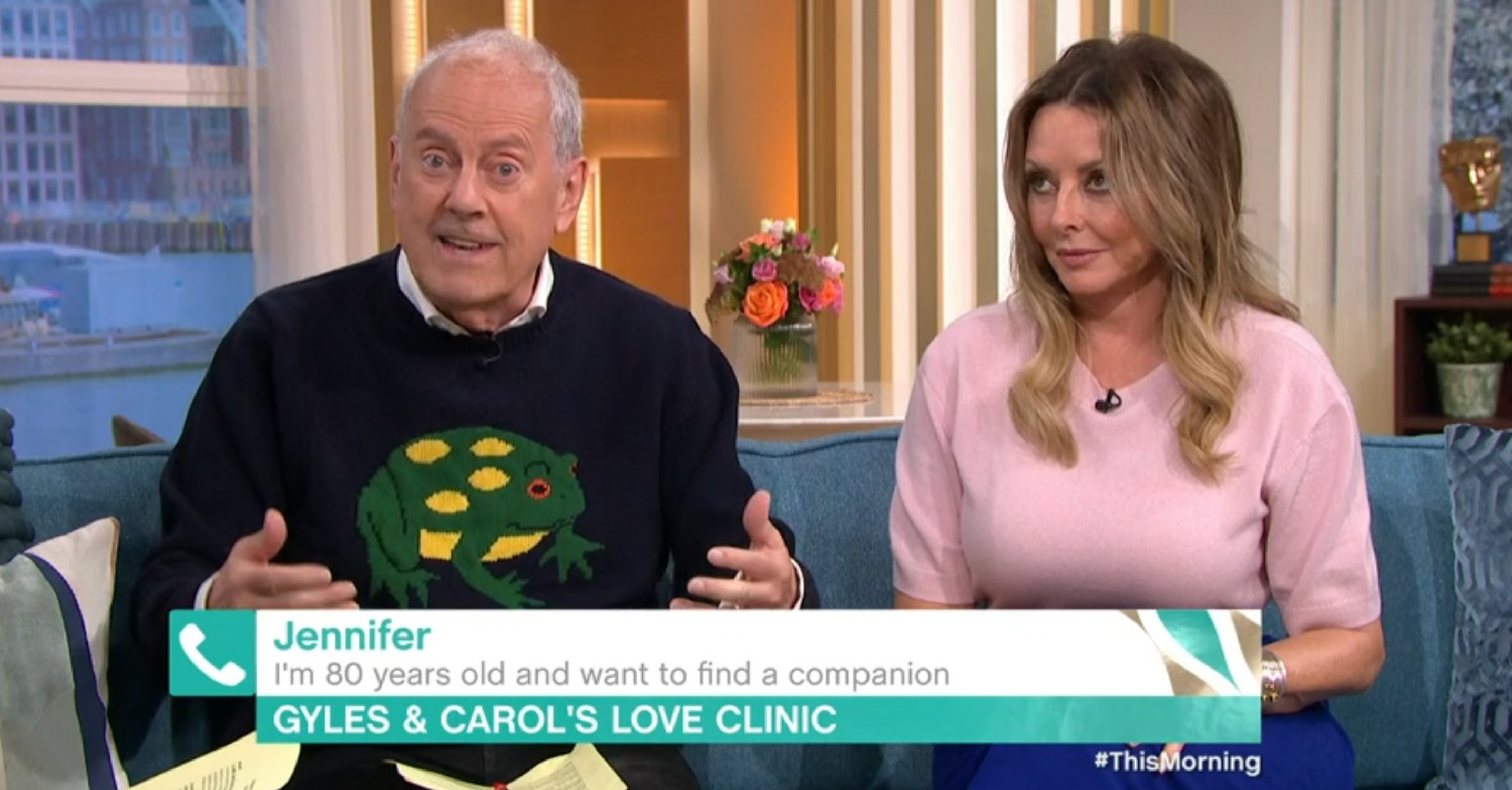 Gyles Brandreth and Carol Vorderman on This Morning today 