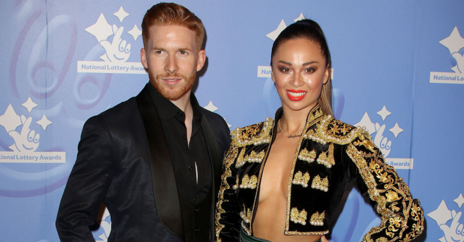 Strictly stars Neil and Katya smiling