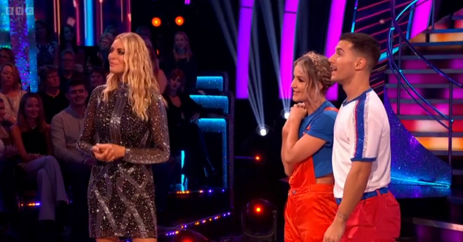 Helen Skelton and Gorka Marquez with Tess Daly on Strictly on BBC