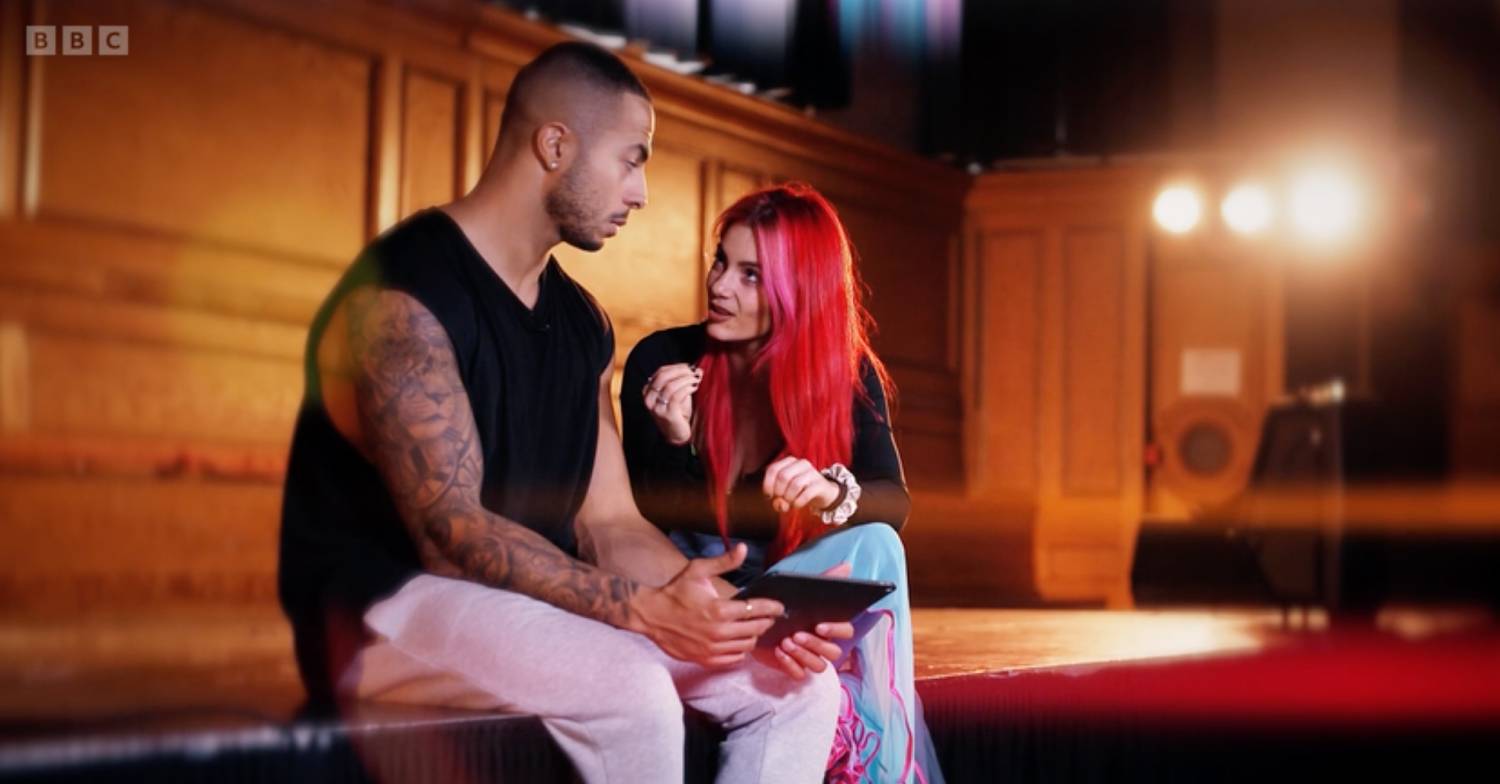 Dianne Buswell motivates Tyler West on Strictly