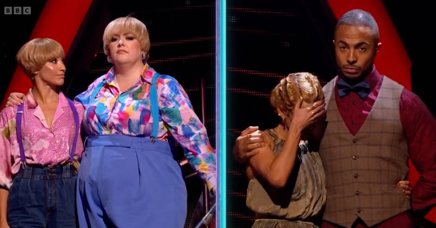 Dianne Buswell puts her hand on her brow on Strictly