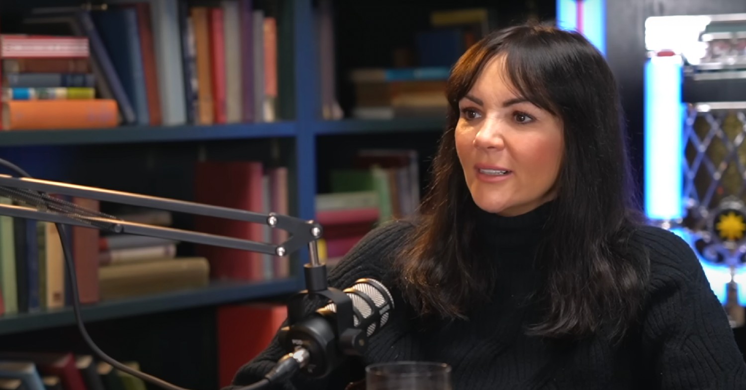 Martine McCutcheon talking into microphone