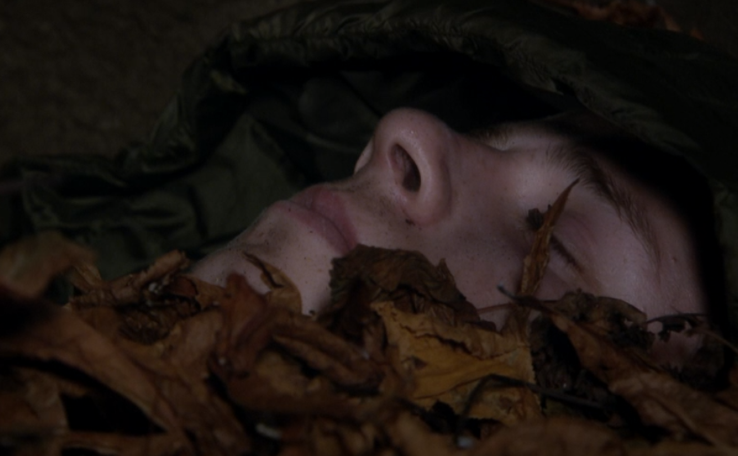 Samson led unconscious in leaves in Emmerdale 