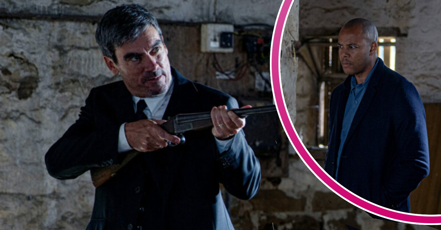 Emmerdale's Cain points gun at Al