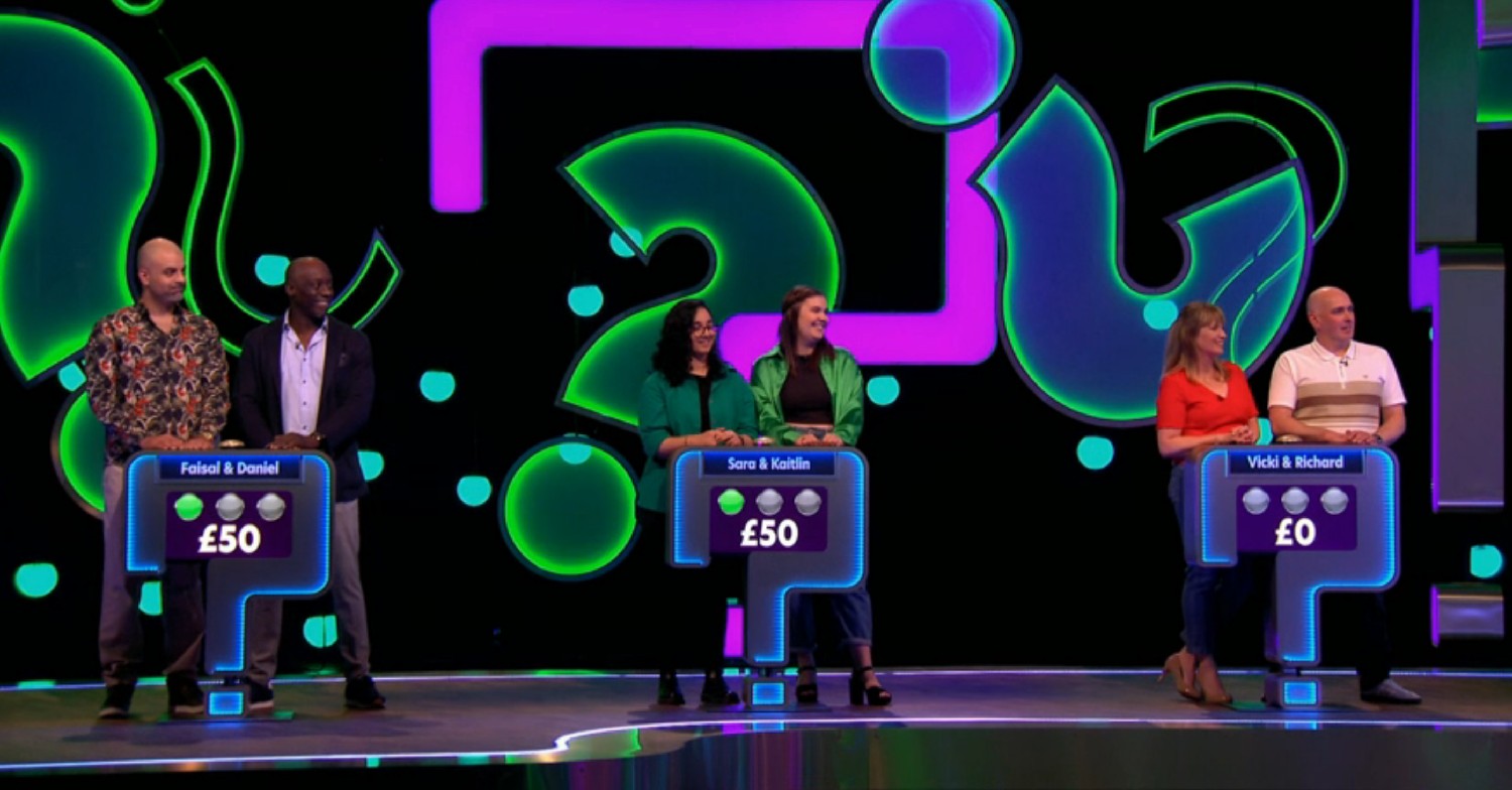 Contestants on ITV TV show Riddiculous 