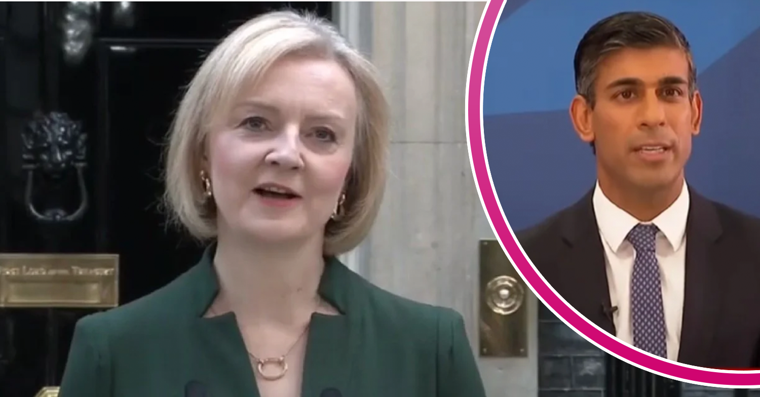 Liz Truss hands over to Rishi Sunak outside Downing Street