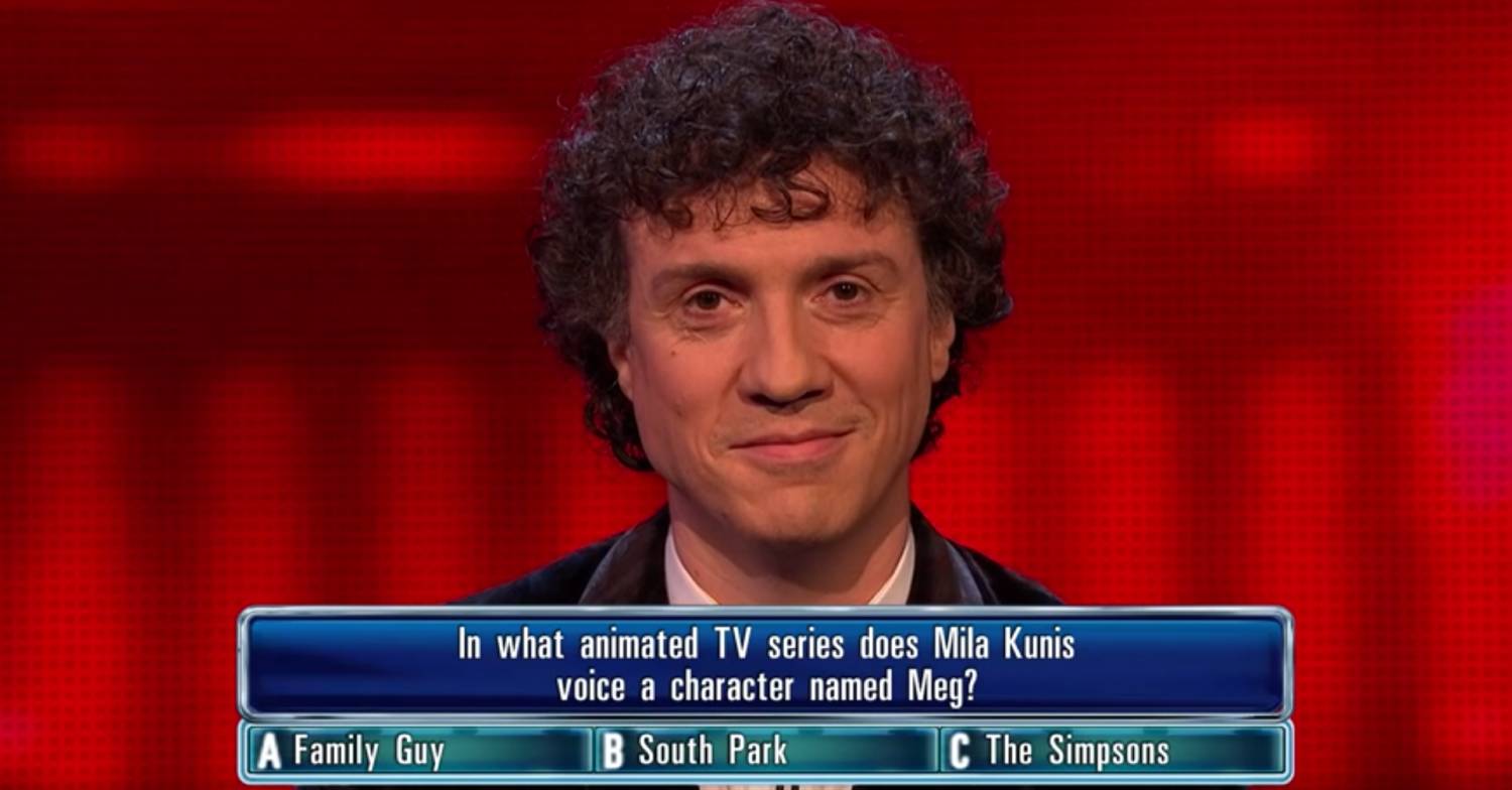 The Chase star Darragh Ennis looks confident