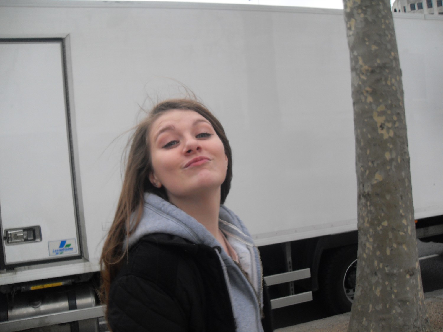 Libby Squire pouting